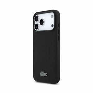 Case Lacoste PVC Petit Pique Semi Wrap Embossed MagSafe Apple iPhone 18 Pro black