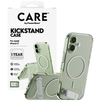 CARE by PanzerGlass Funkcionālais apvalks ar statīvu Magnētiskais iPhone 17 - Caurspīdīgs