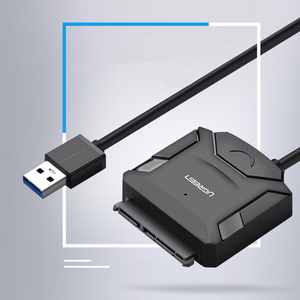 Ugreen CR108 2.5'' / 3.5'' cietā diska adaptera kabelis (USB-A 3.0 - SATA) - melns