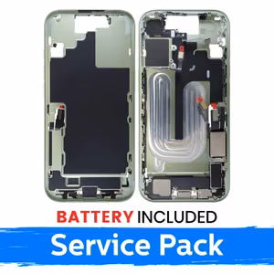 Mid-Frame Housing Apple iPhone 17 Back Housing + Battery / Sage / (Service Pack)