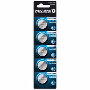 Litija baterijas everActive CR2032 - blisteris 5 gab.
