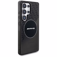 AMG Magnētiskais caurspīdīgs rombu viedtālruņa apvalks Samsung Galaxy S25 Ultra - melns