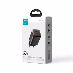 Lādētājs Joyroom JR-TCF08EU melns 30W (1xPD / 1xQC3.0)