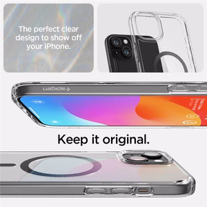 Spigen Ultra Hybrid Magnētiskais viedtālruņa apvalks ar MagSafe iPhone 15 Plus - oglekļa krāsas