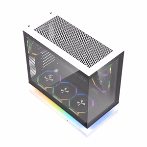 DarkFlash F1 ATX datora korpuss ar 6 ventilatoriem, balts