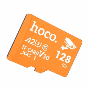 Atmiņas karte microSD 128 GB, klase 10, UH-1, U3, V30, A2, Hoco, oranža