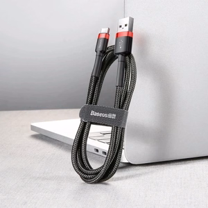 Baseus kabelis Cafule USB - USB-C 2,0 m 2A sarkans-melns