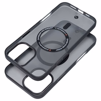 Viedtālruņa apvalks FORCELL F-PROTECT Levels ar divslāņu 4D tehnoloģiju, militārā triecientesta sertifikātu, saderīgs ar MagSafe, paredzēts IPHONE 16 PLUS dūmakains melns