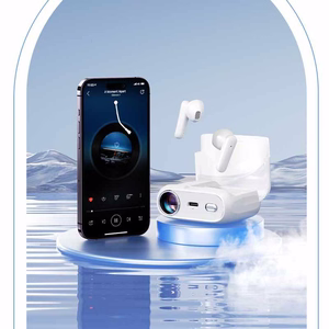 WEKOME S28 Pop Digital Series Bluetooth 5.3 TWS bezvadu austiņas ar uzlādes futrālī iebūvētu projektoru un 5 projektora slaidiem, baltas