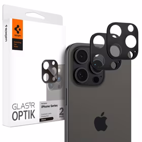 Spigen Optik.tR Aizsargstikls kamerai iPhone 14 Pro / Pro Max / 15 Pro / Pro Max / 16 Pro / Pro Max - Melns 2 gab.