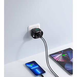 VEGER ceļojumu lādētājs USB A + Type C + bezvadu lādētājs saderīgs ar Apple Watch PD QC3.0 3A 25W W002E balts