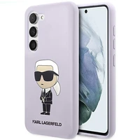 Karl Lagerfeld KLHCS23MSNIKBCU S23+ S916 cietais apvalks violets/violets Silikona Ikonik