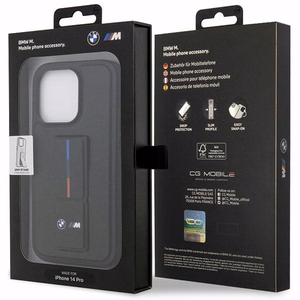 BMW Grip Stand Hot Stamp iPhone 14 Pro macins - Melns