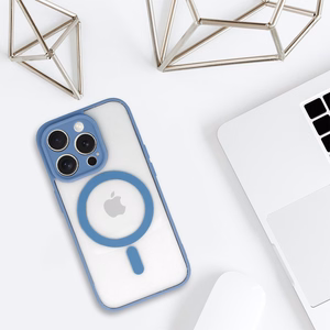 Acrylic Color Magsafe Case for Iphone 16 Pro light blue