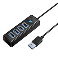 Orico Hub USB uz 4x USB 3.0, 5 Gbps, 0.15m (melns)