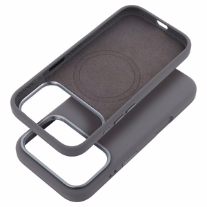 Maciņš priekš iPhone 15 PRO Forcell F-Protect Frame Premium saderīgs ar Magsafe pelēks