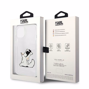Karl Lagerfeld KLHCP14MCFNRC iPhone 14 Plus 6.7 "cietais apvalks caurspīdīgs/caurspīdīgs Choupette Jautrības