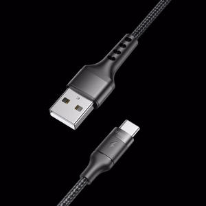 VEGER kabelis USB A uz Type C PD 5A 100W AC03 1,2 m melns