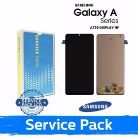LCD Displejs Saderīgs ar Samsung A736 A73 5G Melns (Service Pack) (NF version)