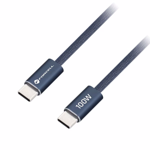 Kabelis USB C uz USB C Forcell F-Energy QC4.0 PD 5A 100W Cafule Color 1,2 m ACYH23 tumši zils
