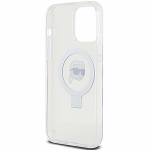 Karl Lagerfeld KLHMP15XHMRSKHH iPhone 15 Pro Max 6.7" balts ar statīvu Viedtālruņa apvalks Karl Head MagSafe