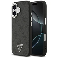 GUESS viedtālruņa apvalks (m) IPHONE 17 ar MagSafe saderīgs PU 4G W/Triangle Logo SL - melns