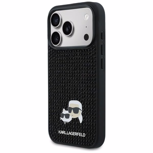 Karl Lagerfeld Rhinestones Karl&Choupette piespraudņu futrālis iPhone 17 Pro - Melns