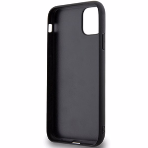 Karl Lagerfeld KLHCN613DMKRLK iPhone 11 / Xr 6.1" melns/melns cietais apvalks 3D Gumijas Multi Logotips