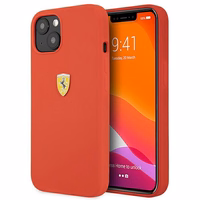 Ferrari FESSIHCP13SRE iPhone 13 mini 5.4" ciets silikona viedtālruņa apvalks sarkans/sarkans