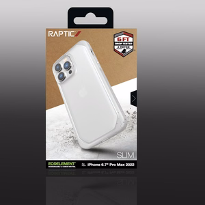 Raptic X-Doria Slim viedtālruņa apvalks iPhone 14 Pro Max aizmugure caurspīdīga