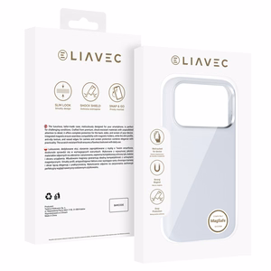 Liavec Silky vāciņš ar metāla kameras ietvaru, paredzēts iPhone 18 Pro Max/17 Pro Max, pelēks