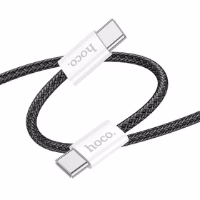 USB kabelis Hoco X104 60W USB-C uz USB-C 2.0m melns