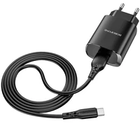 Borofone Sienas lādētājs BN1 Innovative - USB - 2,1A ar USB uz Type C melns