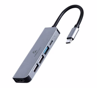 Gembird A-CM-COMBO5-03 USB-C uz HDMI/USB3 adapteris 5-in-1