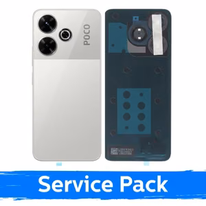 Back Cover Compatible With Xiaomi Poco M6 4G / Silver / (Service Pack)