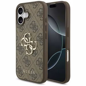 Guess 4G ar lielu logotipu viedtālruņa apvalks iPhone 17 - brūns