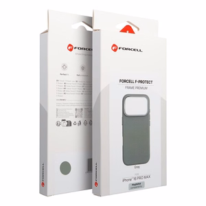 Maciņš priekš iPhone 16 PRO MAX Forcell F-Protect Frame Premium saderīgs ar Magsafe pelēks