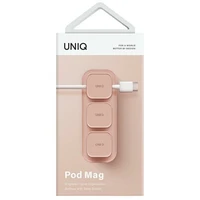 Uniq Pod Mag magnētiskais kabeļu organizētājs ar pamatni rozā / gaiši rozā