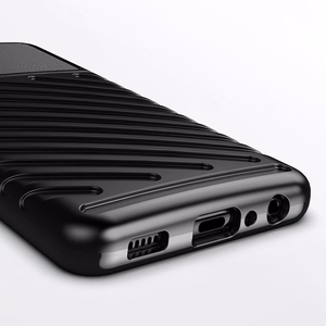 Thunder viedtālruņa apvalks elastīgs izturīgs robusts TPU apvalks Samsung Galaxy A22 4G melns