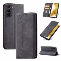 Magnētiskais greznais apvalks Samsung Galaxy S23+ ar atveramu maciņa vāku un statīvu melna