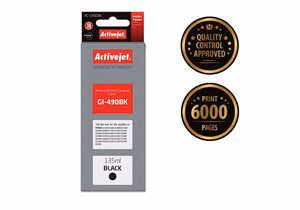 Activejet AC-G490BK – black ink bottle, replaces Canon GI-490BK, 135 ml, Supreme, 6000 pages