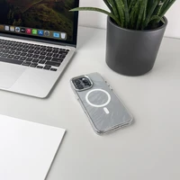 Mirdzošs magnētiskais viedtālruņa apvalks Samsung Galaxy A26 5G - balts