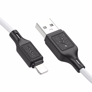 Kabelis USB-A uz Lightning Hoco 2,4A 1 m X90 balts