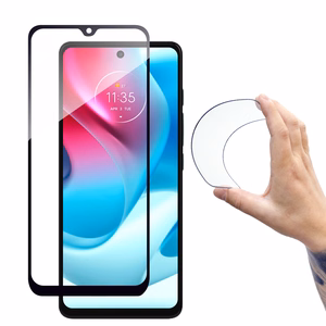 Full Cover Flexi Nano Glass Film Tempered Glass with Moto G60s Frame