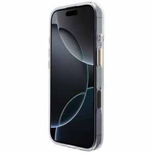 Guess IML Gradient Script Metal MagSafe Maciņš for iPhone 17 - balts
