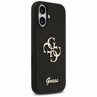 Guess Silicone Big 4G Script viedtālruņa apvalks iPhone 17 melns