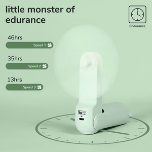 JisuLife Handheld Fan 8 Plus rokas ventilators, zaļš