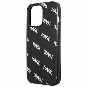 Karl Lagerfeld Allover viedtālruņa apvalks iPhone 13 Pro / iPhone 13 - melns