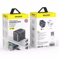 Universālais ceļojumu lādētājs Awei C-39 35W GaN 2xUSB-A/3xUSB-C melns