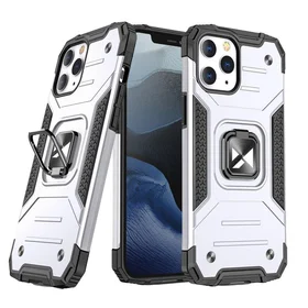 Wozinsky Ring Armor Case statīvs izturīgs viedtālruņa apvalks iPhone 13 sudraba